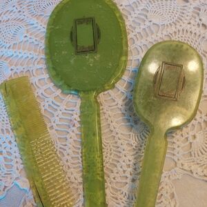 Vintage Green Vanity Set